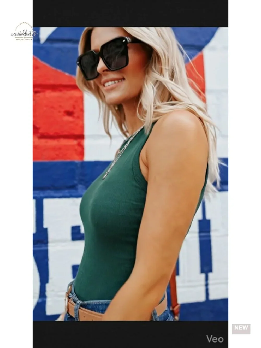 Ribbed Racer Back Halter Neck Bodysuit Tank Top with Snap Closure